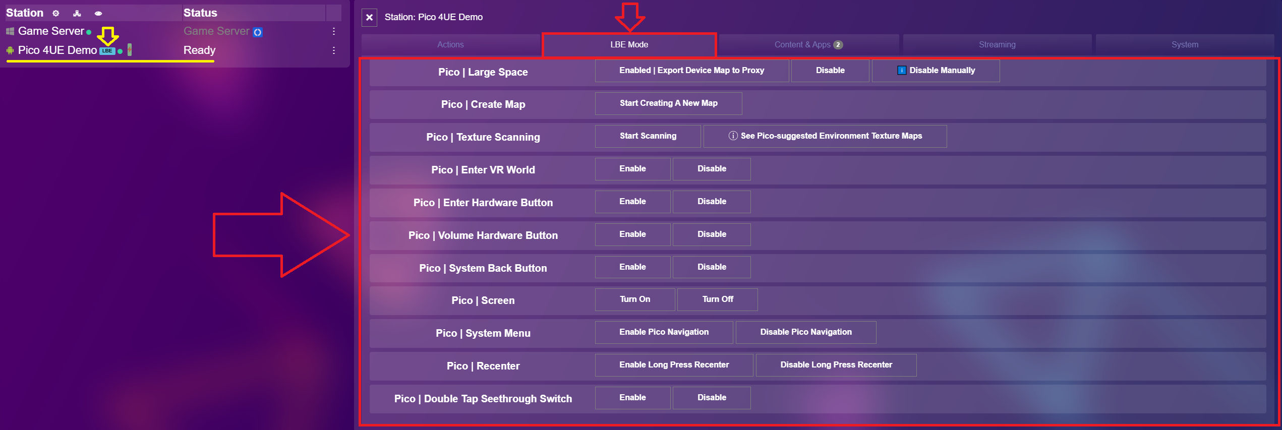 SynthesisVR on DeployReality > Local Manager > Understanding LBE mode